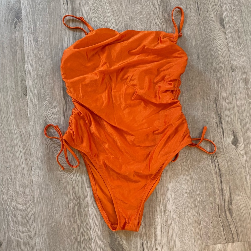 Orange One Piece Swimsuit